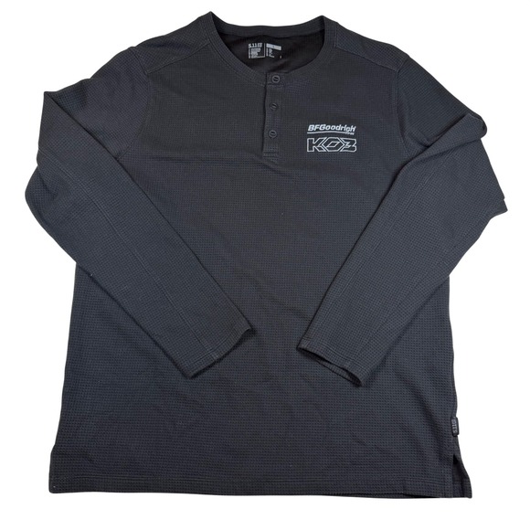 5.11 Tactical Other - 5.11 Tactical BFGoodrich Tires KO3 Henley Shirt Mens Large Black Waffle EUC